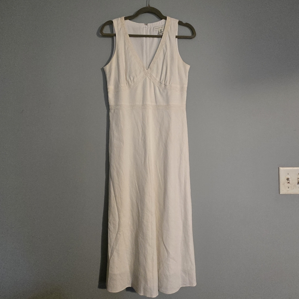 Linen White Maxi Dress